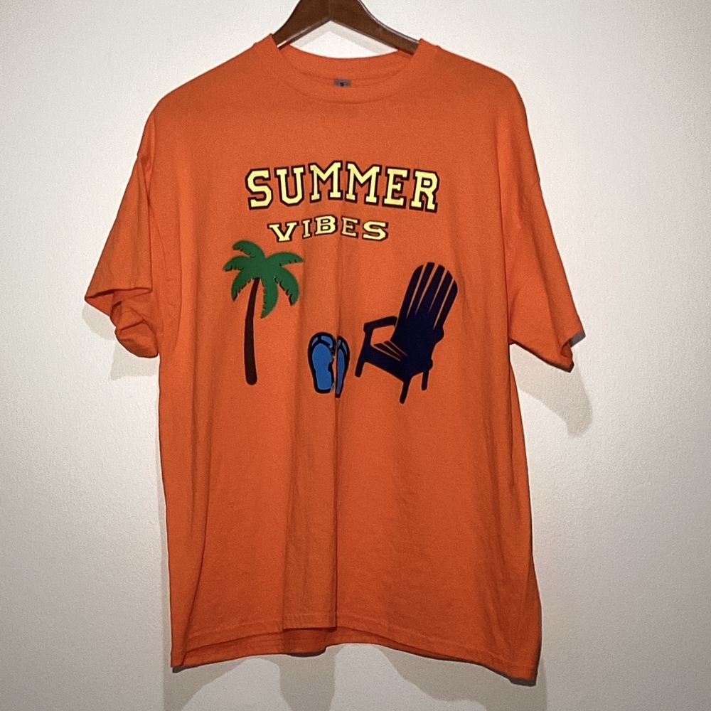 Gildan Orange Heavy Cotton Short Sleeve Tee Shirt